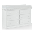 Suite Bebe Hardwood Universal 6 Drawer Fully Assembled Double Dresser White