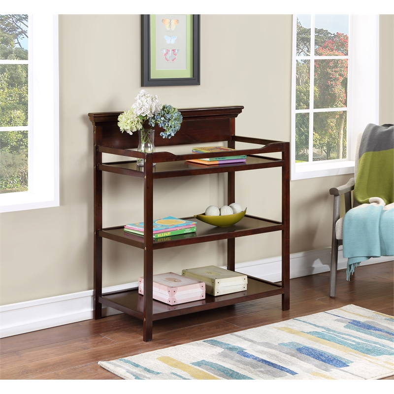 Suite Bebe Universal Traditional Wood Changing Table in Espresso