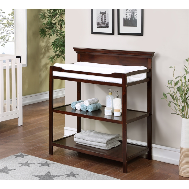 Suite Bebe Universal Traditional Wood Changing Table in Espresso