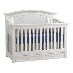 suite bebe winchester traditional wood 4-in-1 convertible crib in white