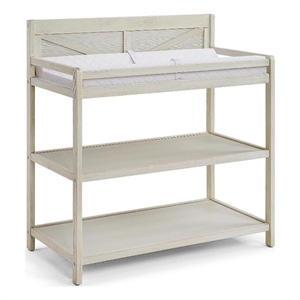 suite bebe barnside farmhouse wood changing table in washed gray