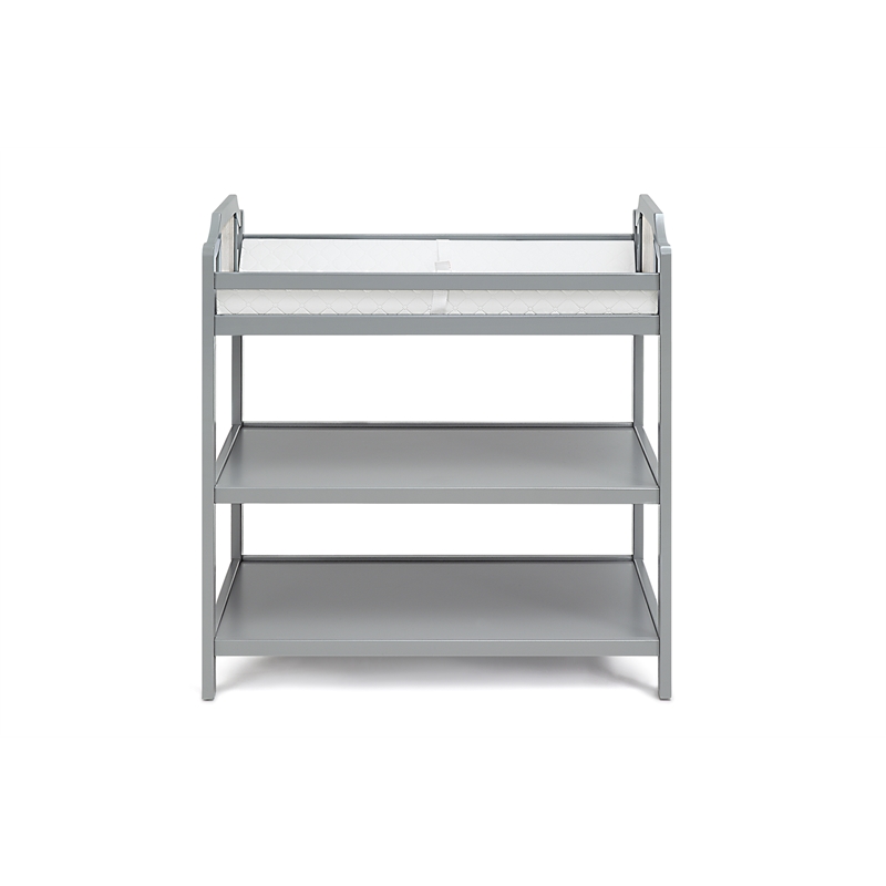 Suite Bebe Brees Contemporary Wood Changing Table in Gray/Graystone