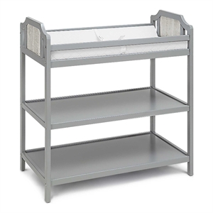 suite bebe brees contemporary wood changing table in gray/graystone