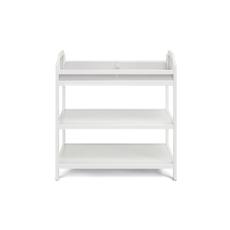 Suite Bebe Brees Contemporary Wood Changing Table in White/Graystone