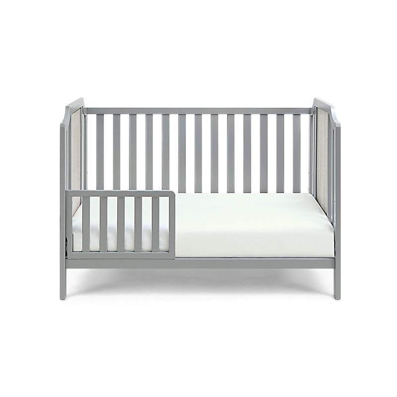 Suite Bebe Brees Contemporary Wood Toddler Guard Rail in Gray Finish
