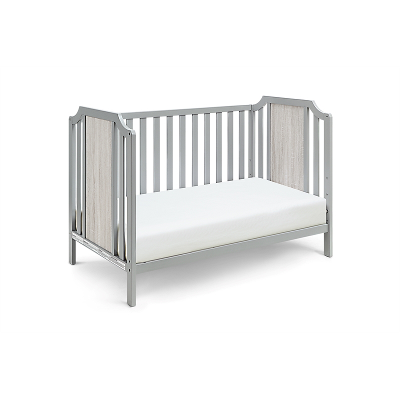Suite Bebe Brees Contemporary Wood Toddler Guard Rail in Gray Finish