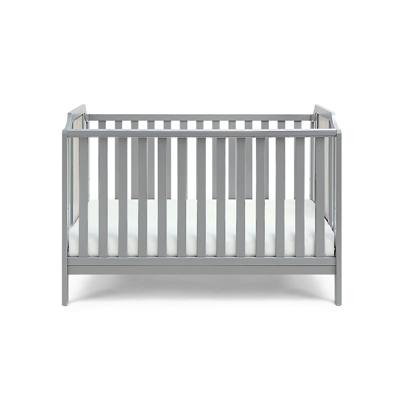 Suite Bebe Brees Contemporary Wood Island Crib in Gray/Graystone