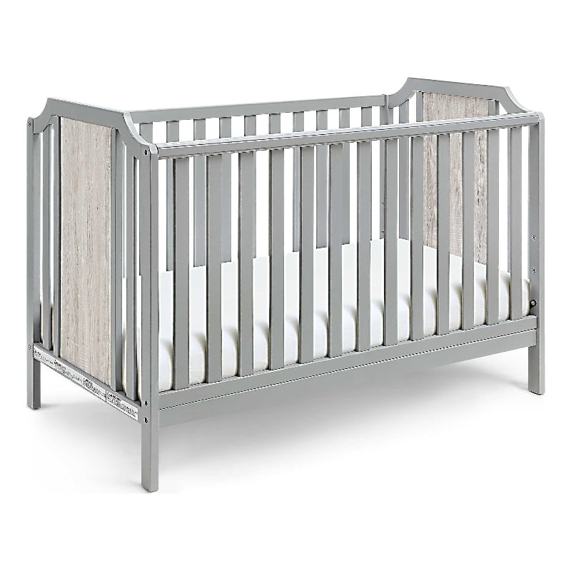 Suite Bebe Brees Contemporary Wood Island Crib in Gray/Graystone