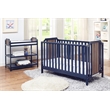 Suite Bebe Brees Contemporary Wood Island Crib in Midnight Blue/Brownstone