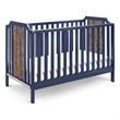 Suite Bebe Brees Contemporary Wood Island Crib in Midnight Blue/Brownstone