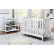 Suite Bebe Brees Contemporary Wood Island Crib in White/Graystone