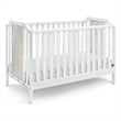 Suite Bebe Brees Contemporary Wood Island Crib in White/Graystone