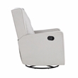 Suite Bebe Bryton Wood Fabric Tufted Gliding Swivel Recliner in Pebble