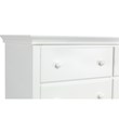 Suite Bebe Celeste 6-Drawer Modern Wood Double Dresser in White Finish