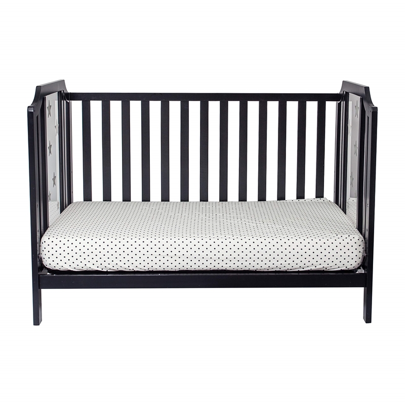 Suite Bebe Celeste Modern Wood Acrylic Island Crib in Black Finish