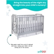 Suite Bebe Celeste Modern Wood Acrylic Island Crib in Light Gray Finish