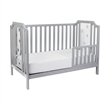 Suite Bebe Celeste Modern Wood Acrylic Island Crib in Light Gray Finish