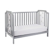 Suite Bebe Celeste Modern Wood Acrylic Island Crib in Light Gray Finish