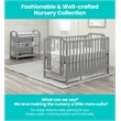 Suite Bebe Celeste Modern Wood Acrylic Island Crib in Light Gray Finish