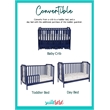 Suite Bebe Celeste Modern Wood Acrylic Island Crib in Navy Blue Finish