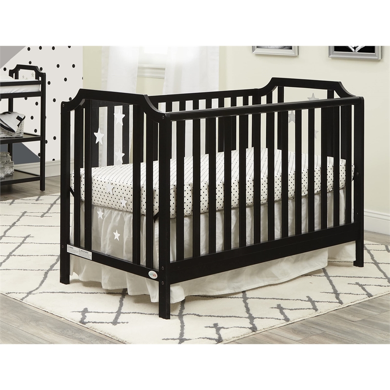 Suite Bebe Celeste Modern Wood Acrylic Island Crib in White Finish