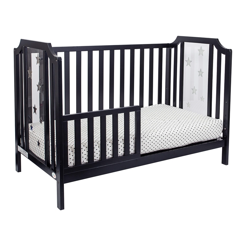 Suite Bebe Celeste Modern Wood Acrylic Island Crib in White Finish