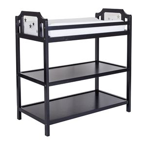 Suite Bebe Celeste Modern Wood Changing Table in Black Finish