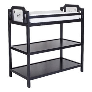 suite bebe celeste modern wood changing table in black finish