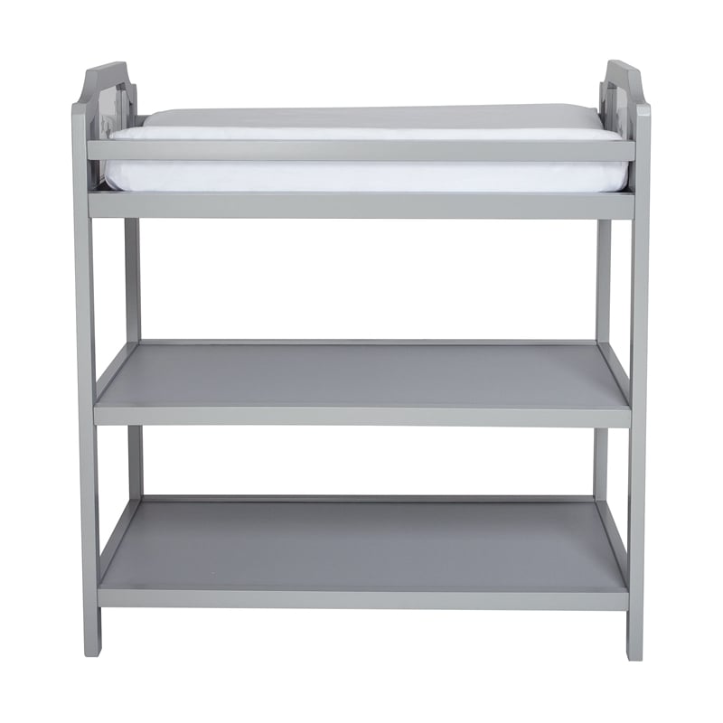 Suite Bebe Celeste Modern Wood Changing Table in Light Gray Finish