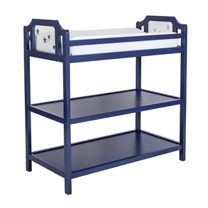 Suite Bebe Celeste Modern Wood Changing Table in Navy Blue Finish