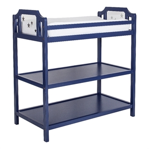 suite bebe celeste modern wood changing table in navy blue finish