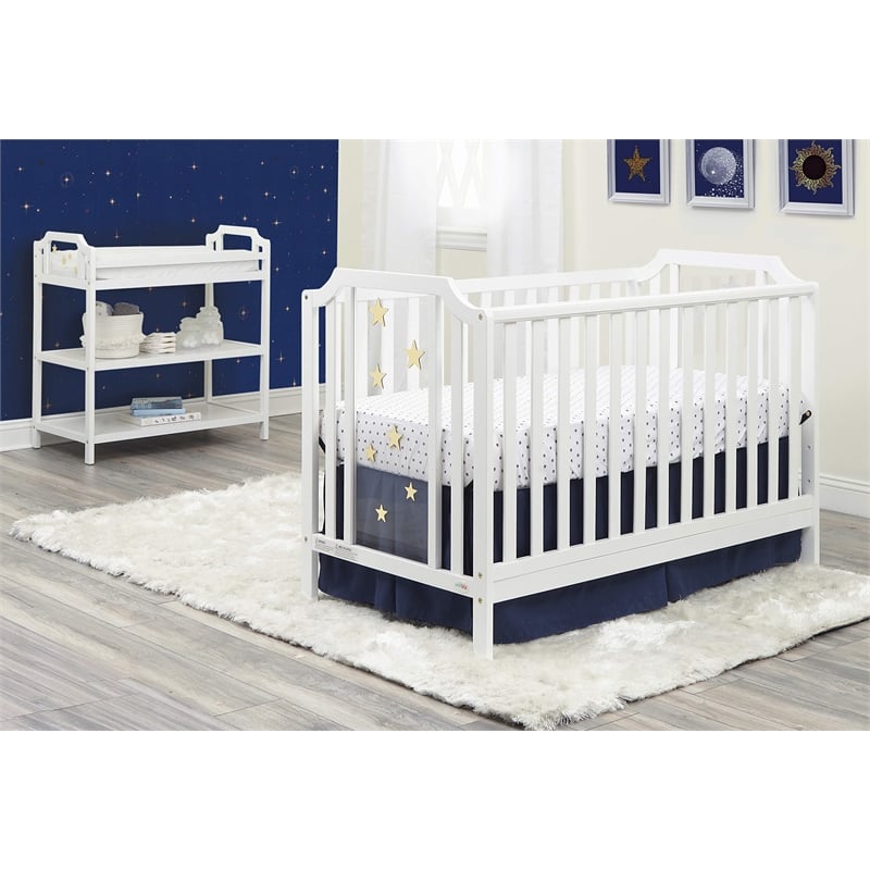Suite Bebe Celeste Modern Wood Changing Table in White Finish