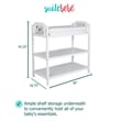 Suite Bebe Celeste Modern Wood Changing Table in White Finish