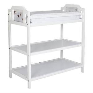 suite bebe celeste modern wood changing table in white finish