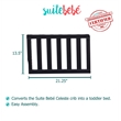Suite Bebe Celeste Modern Wood Toddler Guard Rail in Black Finish