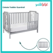 Suite Bebe Celeste Modern Wood Toddler Guard Rail in Light Gray Finish