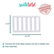Suite Bebe Celeste Modern Wood Toddler Guard Rail in White Finish
