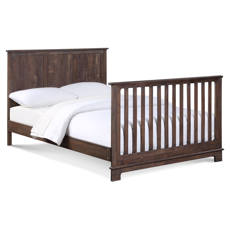 Suite Bebe Grayson Traditional Wood Full Bed Conversion Kit in Brown