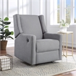 Suite Bebe Pronto Contemporary Wood and Fabric Power Recliner in Oyster Gray