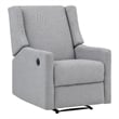 Suite Bebe Pronto Contemporary Wood and Fabric Power Recliner in Oyster Gray