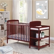 Suite Bebe Ramsey Traditional Wood Crib and Changer Combo in Cherry
