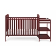 Suite Bebe Ramsey Traditional Wood Crib and Changer Combo in Cherry