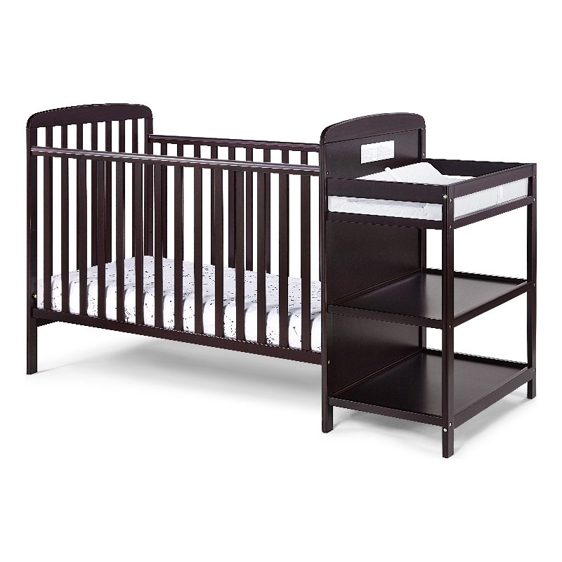 Suite Bebe Ramsey Traditional Wood Crib and Changer Combo in Espresso