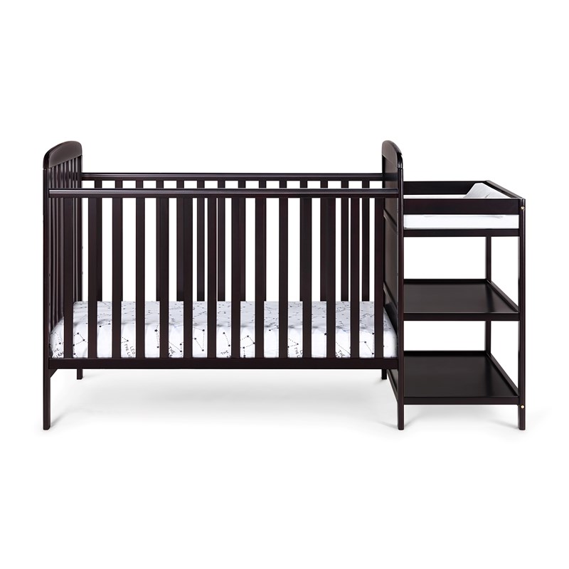 Suite Bebe Ramsey Traditional Wood Crib and Changer Combo in Espresso