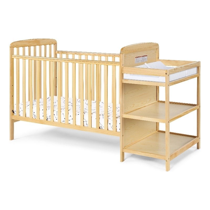 Suite Bebe Ramsey Traditional Wood Crib and Changer Combo in Natural