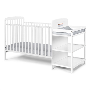 suite bebe ramsey traditional wood crib and changer combo in white