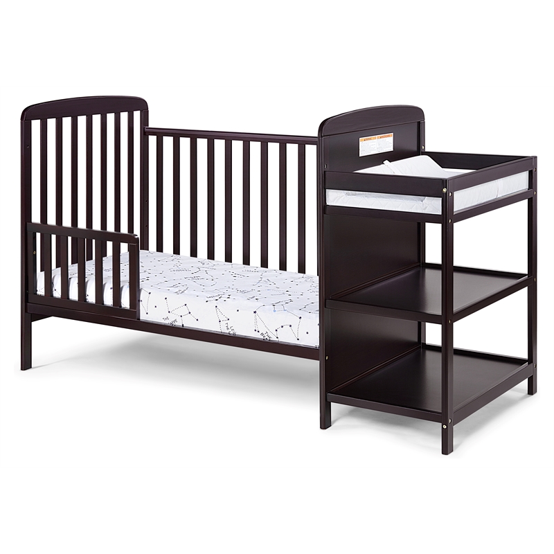 Suite Bebe Ramsey Traditional Wood Toddler Guard Rail in Espresso