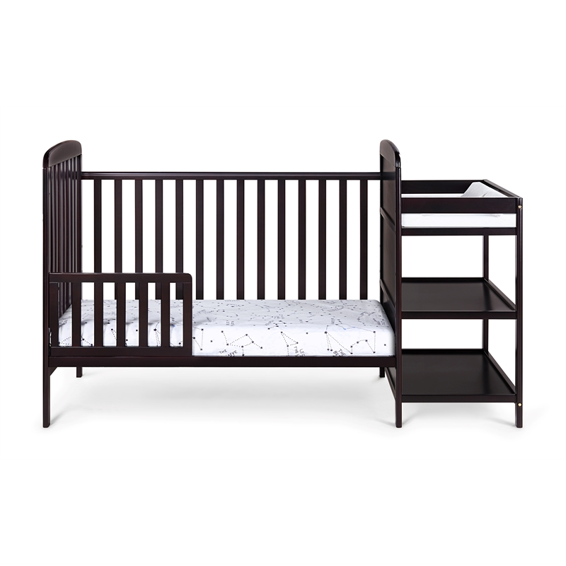 Suite Bebe Ramsey Traditional Wood Toddler Guard Rail in Espresso