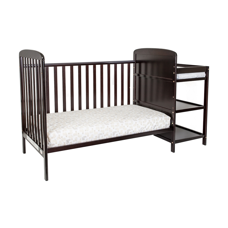 Suite Bebe Ramsey Traditional Wood Toddler Guard Rail in Espresso