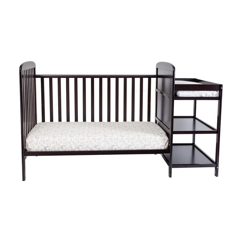 Suite Bebe Ramsey Traditional Wood Toddler Guard Rail in Espresso